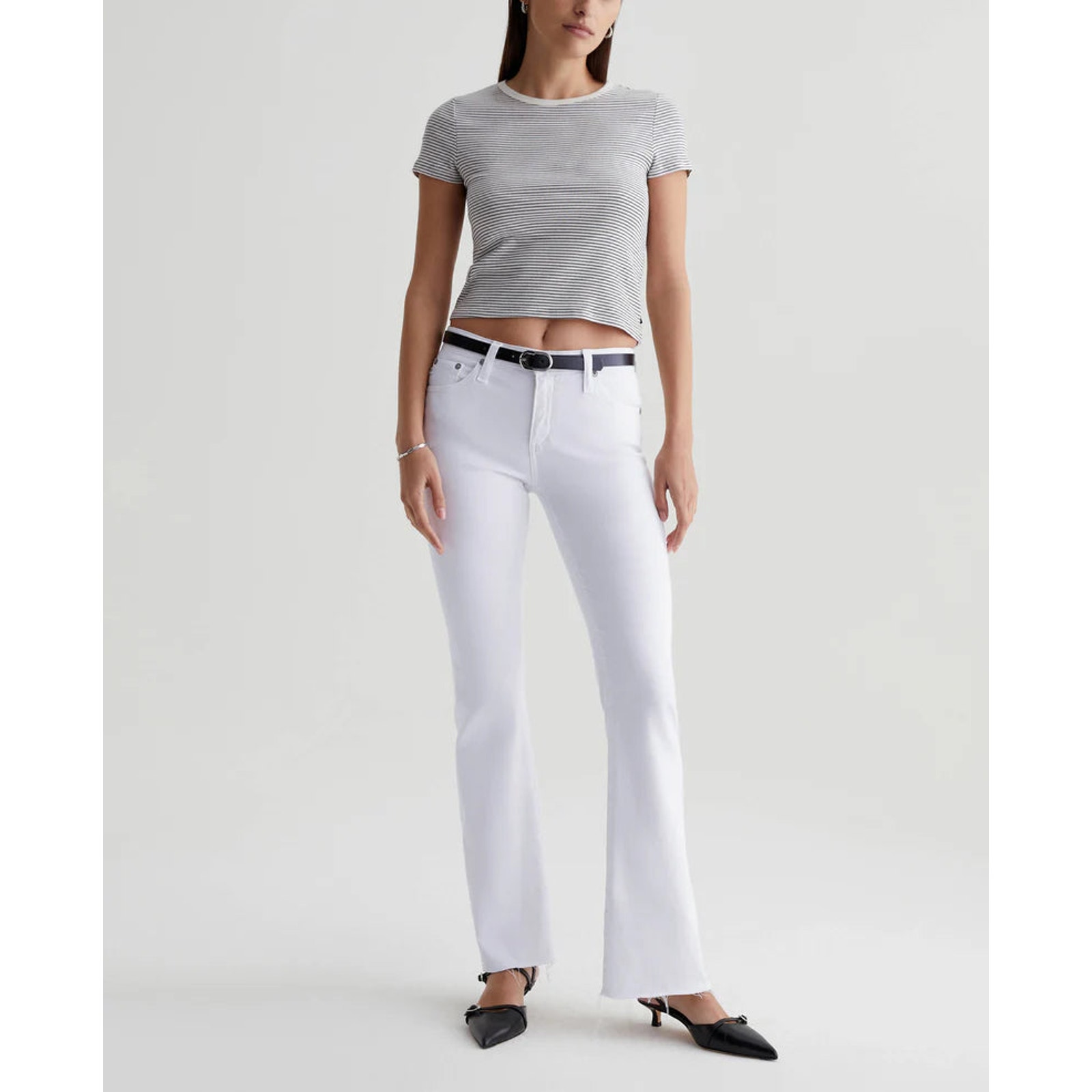 Ag Angel Low Rise Bootcut Jean - Pearl White Nwt Size 27 29
